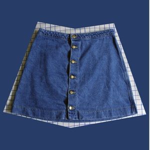 American Apparel Denim Button Skirt